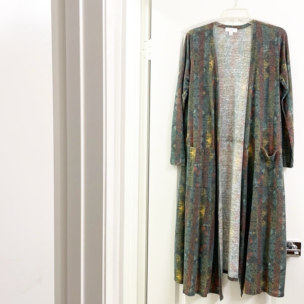 LuLaRoe geometric print cardigan